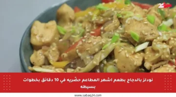 نودلز بالدجاج بطعم أشهر المطاعم حضّريه في 10 دقائق بخطوات بسيطة